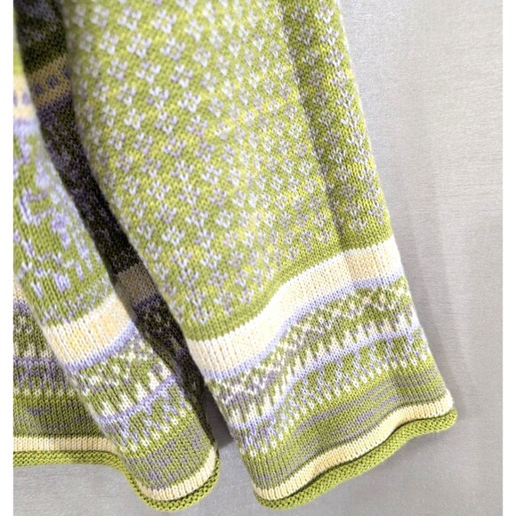 Norton Mcnaughton Women XL Scandanavian Print Ski Sweater Cotton Blend Bohemian - Picture 12 of 15